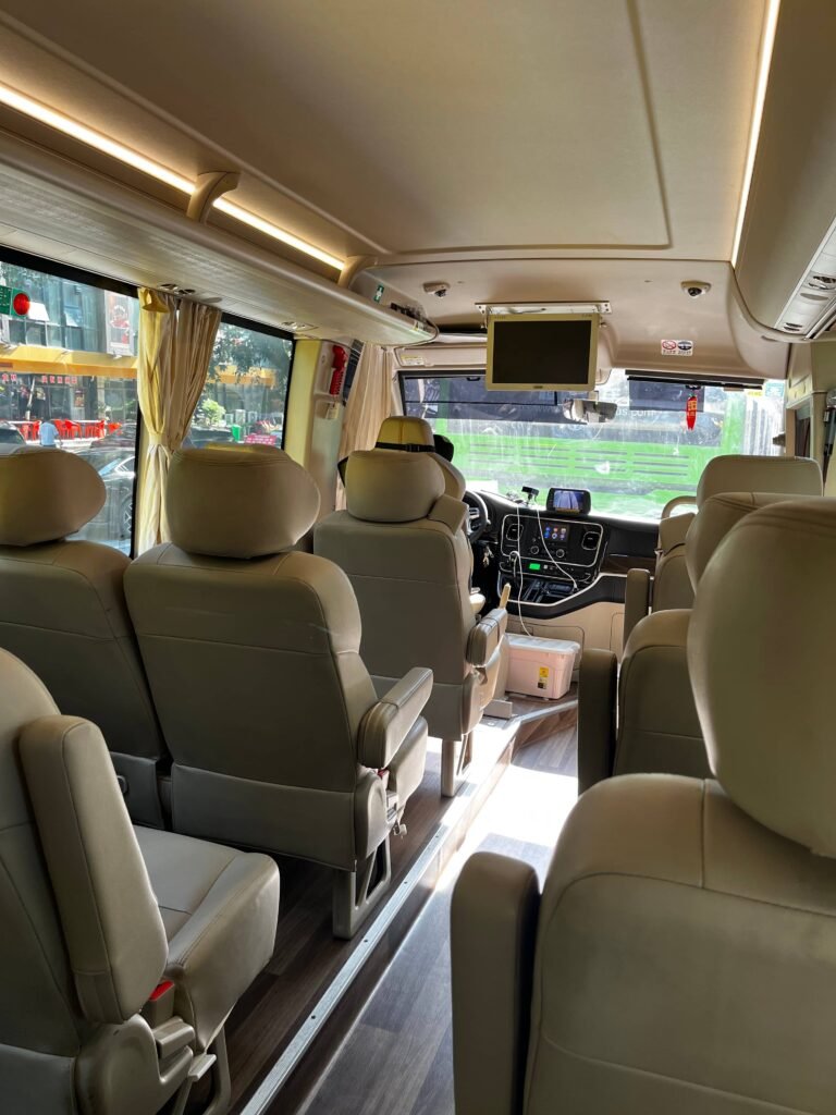 14-seater minibus interior for Chongqing private group tours