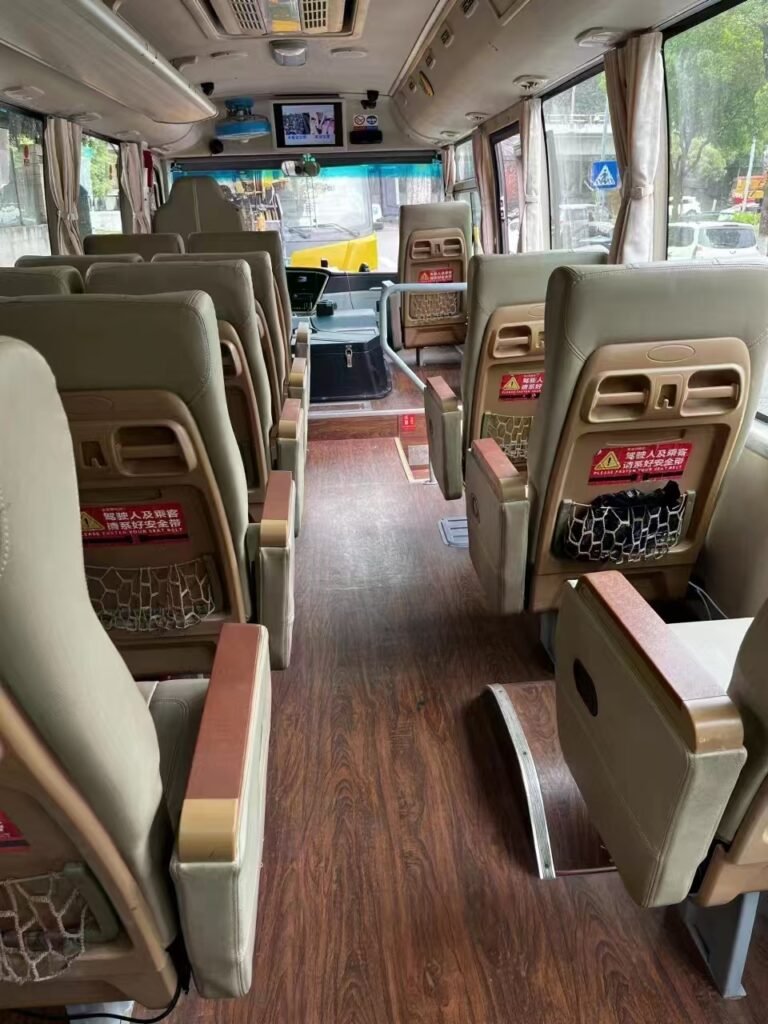 19-seater private minibus interior for tourists in Chongqing