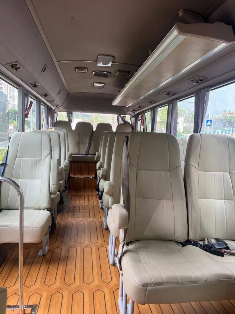 22-seater minibus interior for Chongqing private group tours