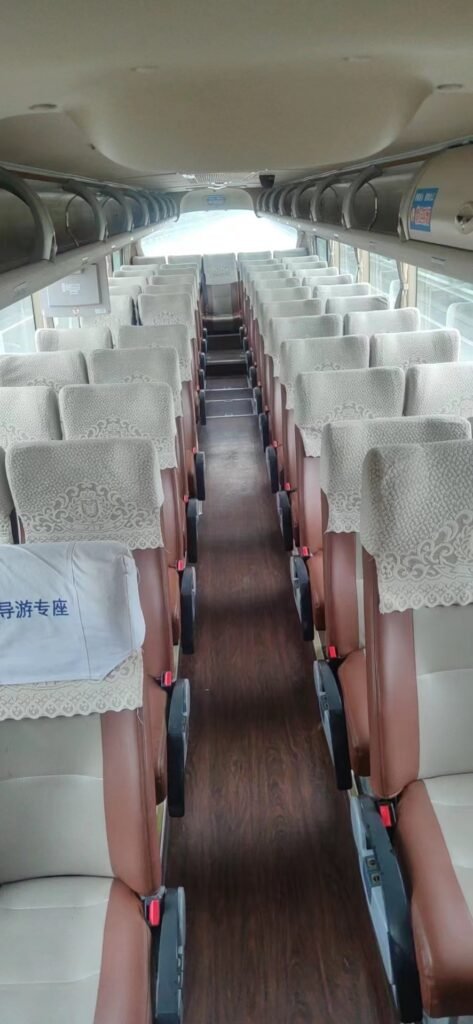 54-seater private coach interior for group tours in Chongqing
