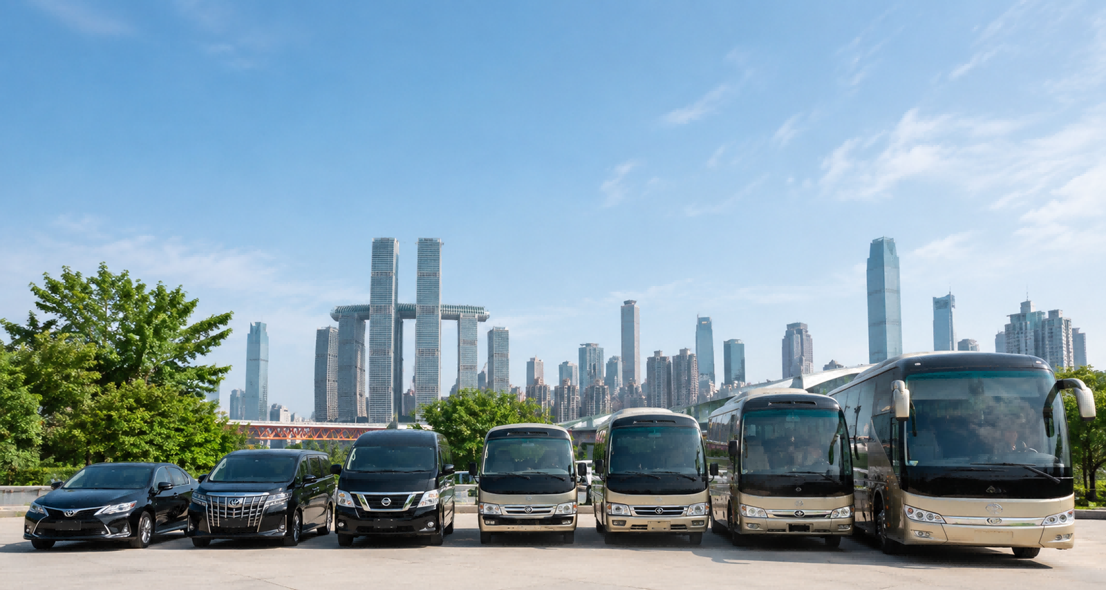 Chongqing private driver fleet with cars, vans and coaches(1)