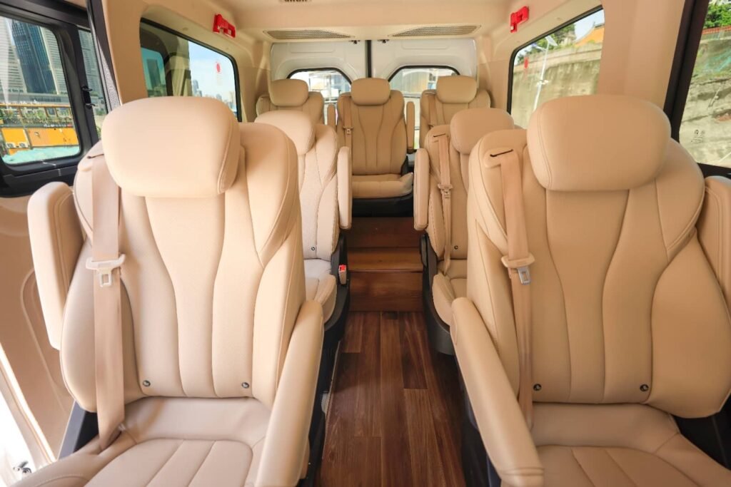 Comfortable passenger seats in a 9-seater Chongqing van